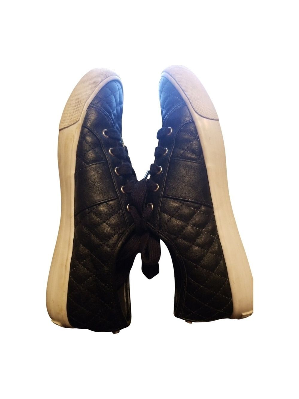 G by Guess Black Quilted Sneakers with White Sole - Picture 5 of 8